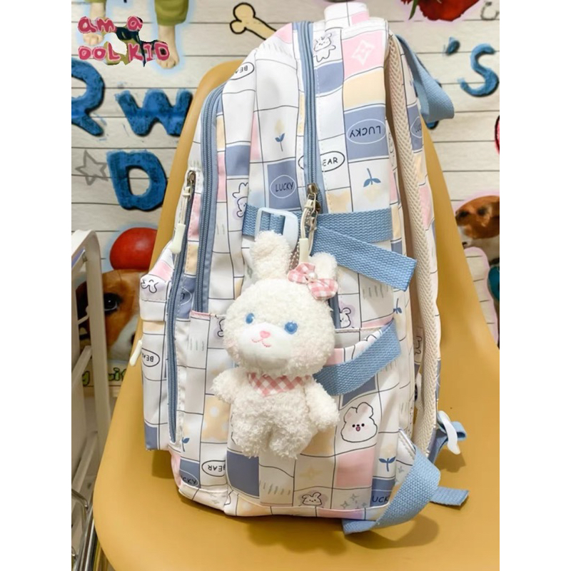 Balo caro màu pastel chống thấm xinh xinh size lớn