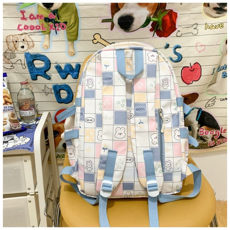 Balo caro màu pastel chống thấm xinh xinh size lớn