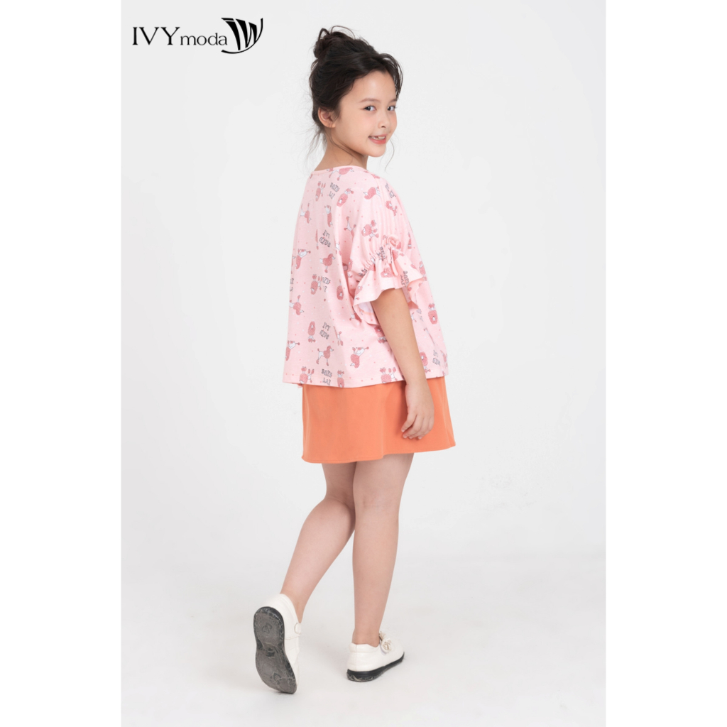 Áo thun hình xinh xắn bé gái IVY moda MS 57G1641