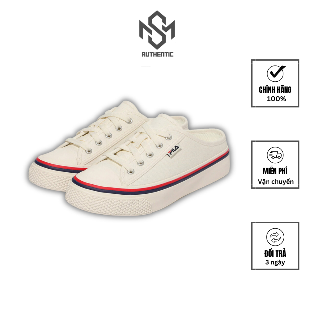 【Order】Giày mule Fila scanline chính hãng có 3 màu Đen Be Tím siêu xinh | 1XM01593D