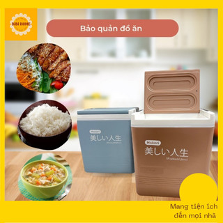 Phích đá cao cấp Hokori dung tích 12 lít, 18 L nhựa Việt Nhật, bình đá giữ nhiệt thực phẩm, đồ uống, ướp lạnh đá