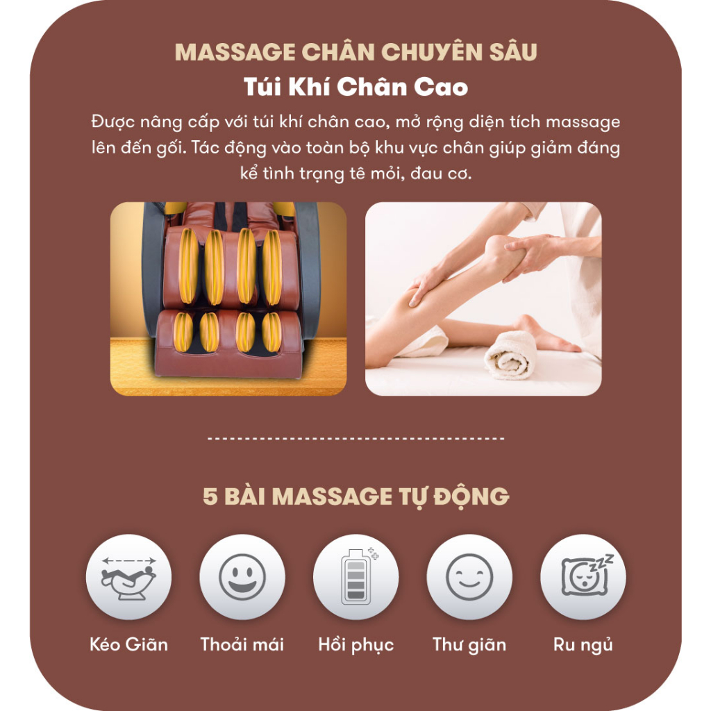 Ghế massage toàn thân ELIP Nova - Da Microfiber, Massage 3D, Điều khiển giọng nói, Nhiệt hồng ngoại, Túi khí bấm huyệt