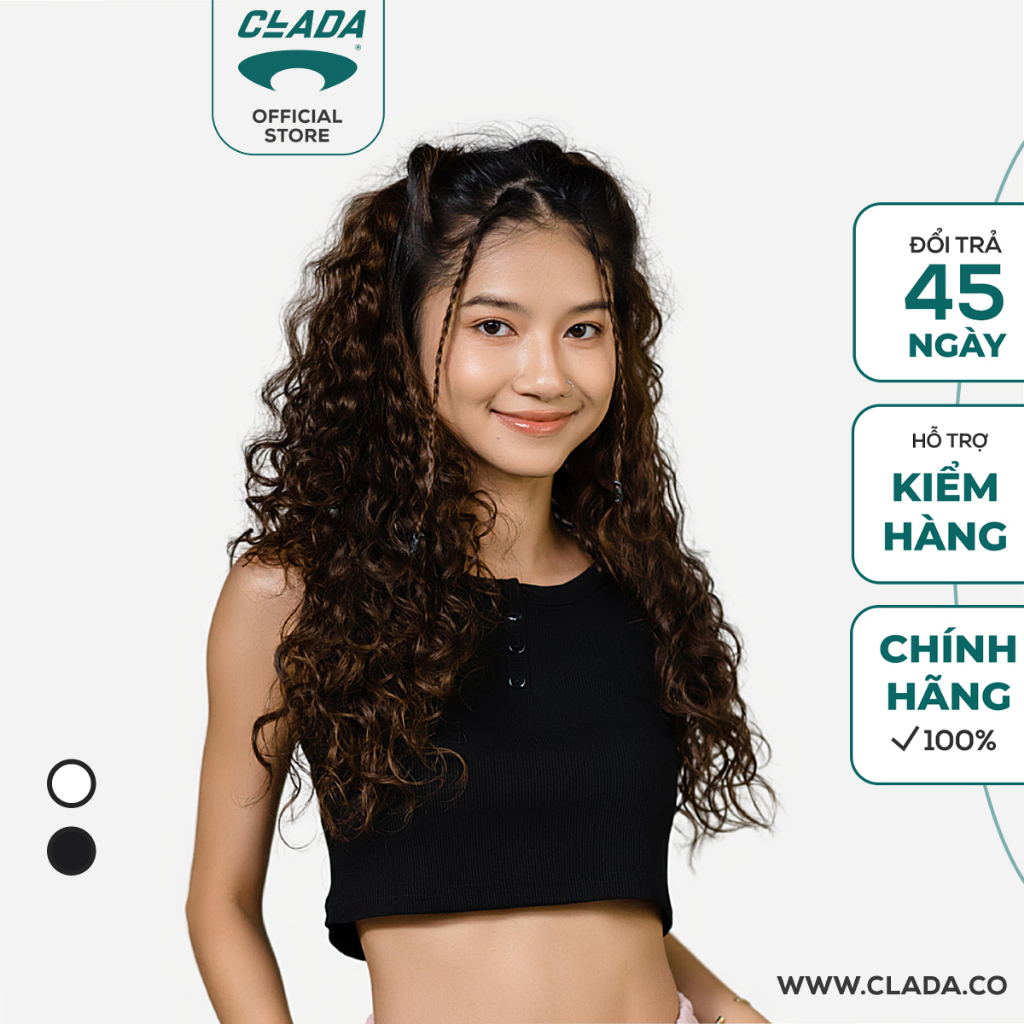 Áo 3 Lỗ Nữ Croptop Cài Cúc Cotton SERGIO - AL007