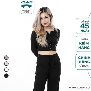 Áo Cardigan Cotton Nữ Cổ Tròn Rộng Có Cúc CLADA - AL009