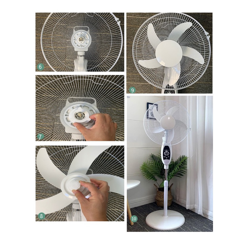 Quạt Tích Điện Năng Lượng Mặt Trời 5 Cánh 16 inch Sử Dụng Liên Tục Lên Đến 12H Chạy Êm Bảo Hành 12 tháng