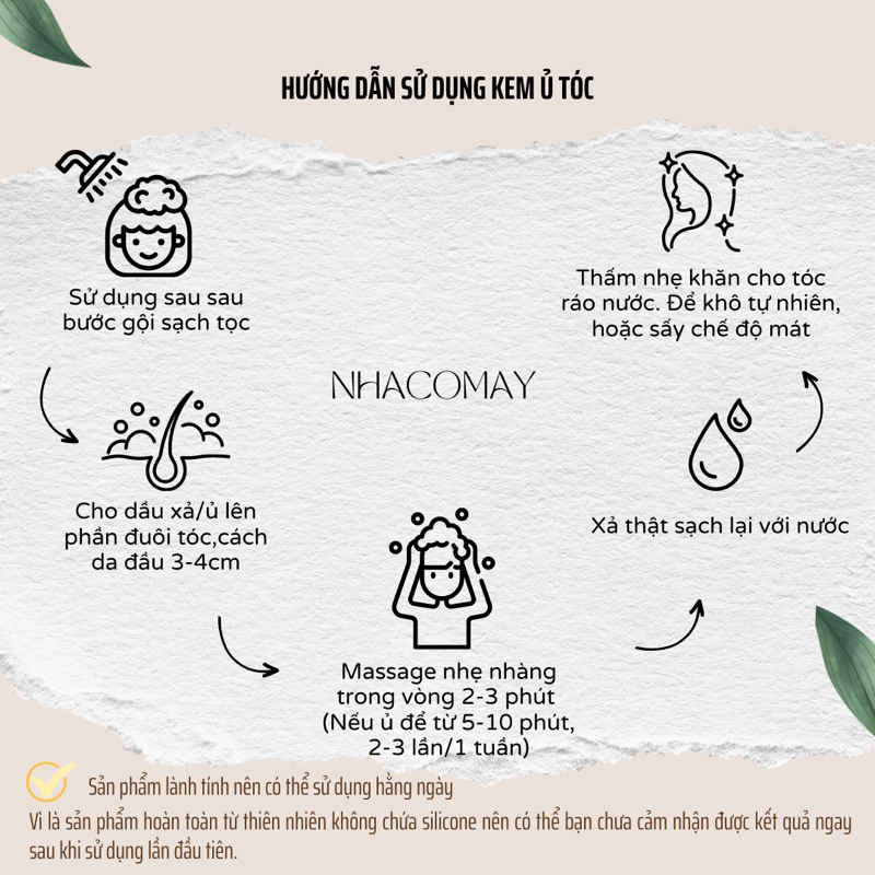 Kem ủ - xả tóc Collagen Nhà cô Mây -