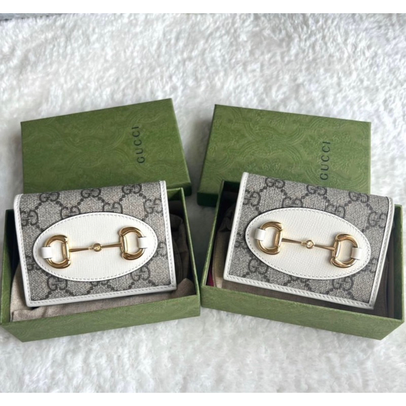 Ví HORSEBIT  MINI  hàng da thật,fullbox 1 mầu : Trắng chất da dày dặn W366