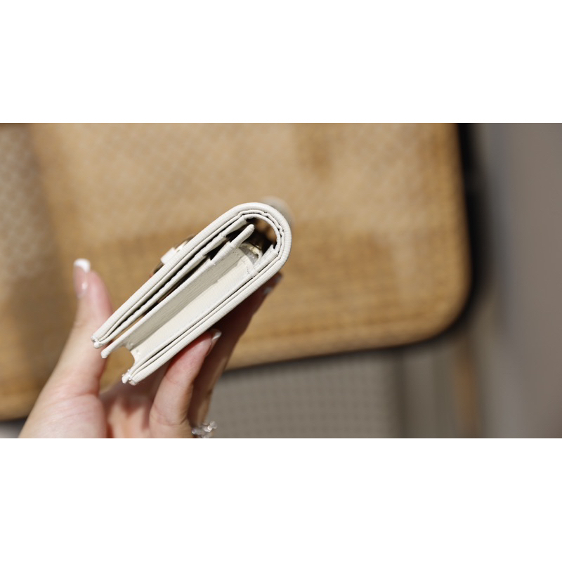 Ví HORSEBIT  MINI  hàng da thật,fullbox 1 mầu : Trắng chất da dày dặn W366