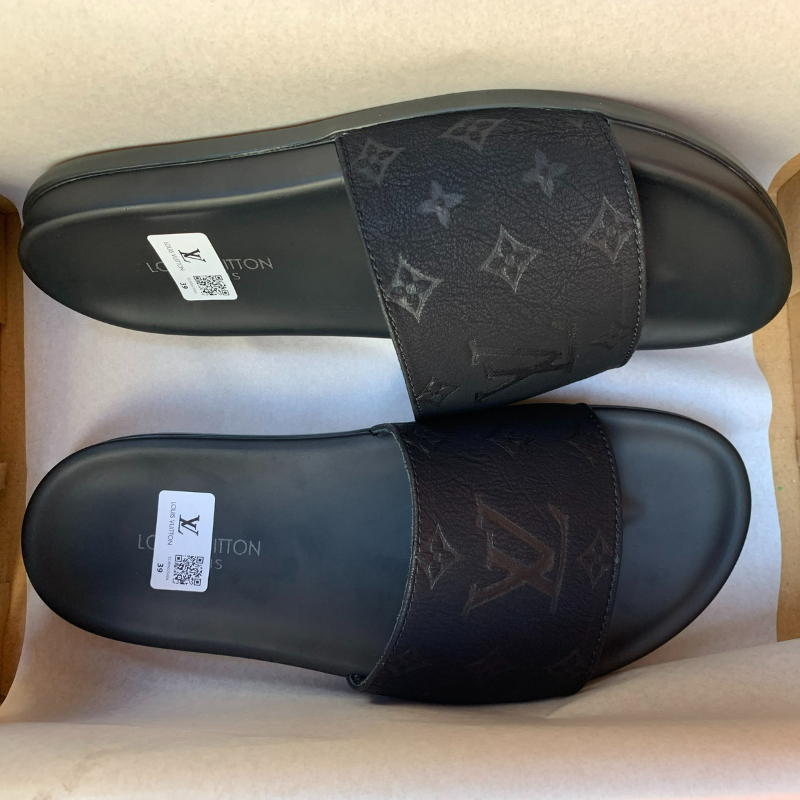 Dép nam quai ngang l.v, ,louis.vuiton, dập nổi thời trang đủ size 38-43