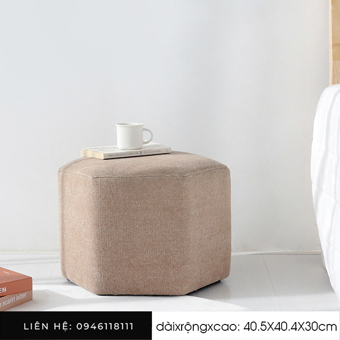Bàn Sofa Mini, Ghế Sofa Ngồi Chờ MÀU NÂU 40.5X40.5X30CM  - Bọc Mút Dày Dặn - HOÀN TIỀN 100% NẾU KHÁCH KHÔNG HÀI LÒNG