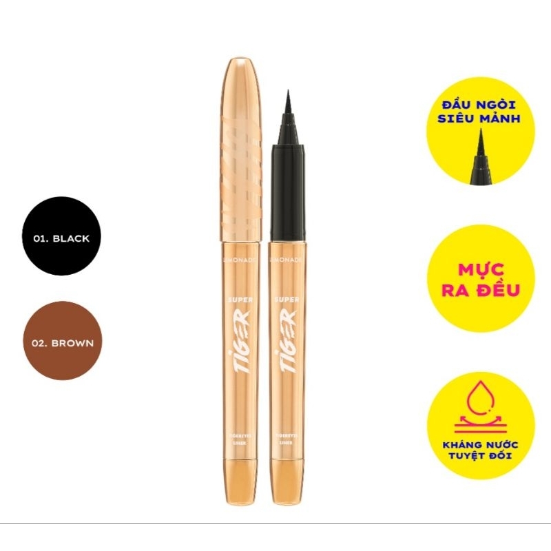 Bút kẻ mắt siêu mảnh Lemonade SuperTiger Micro Eyeliner 1g