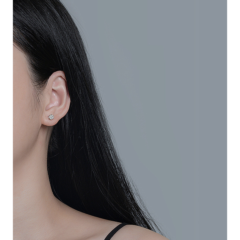 Khuyên tai tròn CDE Elegant Earrings Silver CDE3025SV - Khuyên tai bạc cao cấp