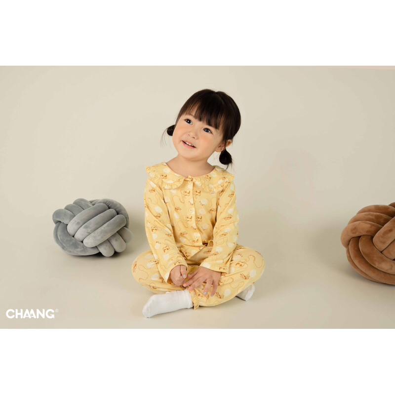 Chaang bộ dài tay raglan cho bé trai, bèo cổ cho bé gái SS23