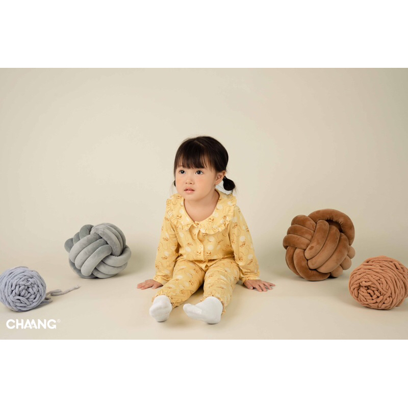 Chaang bộ dài tay raglan cho bé trai, bèo cổ cho bé gái SS23