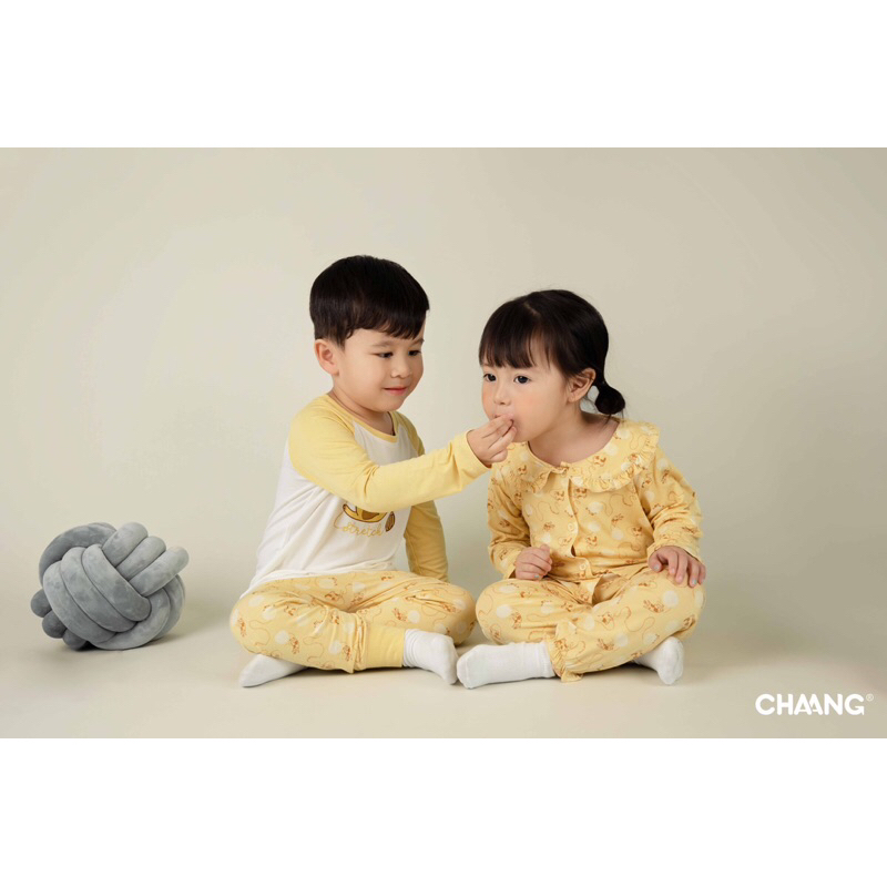 Chaang bộ dài tay raglan cho bé trai, bèo cổ cho bé gái SS23