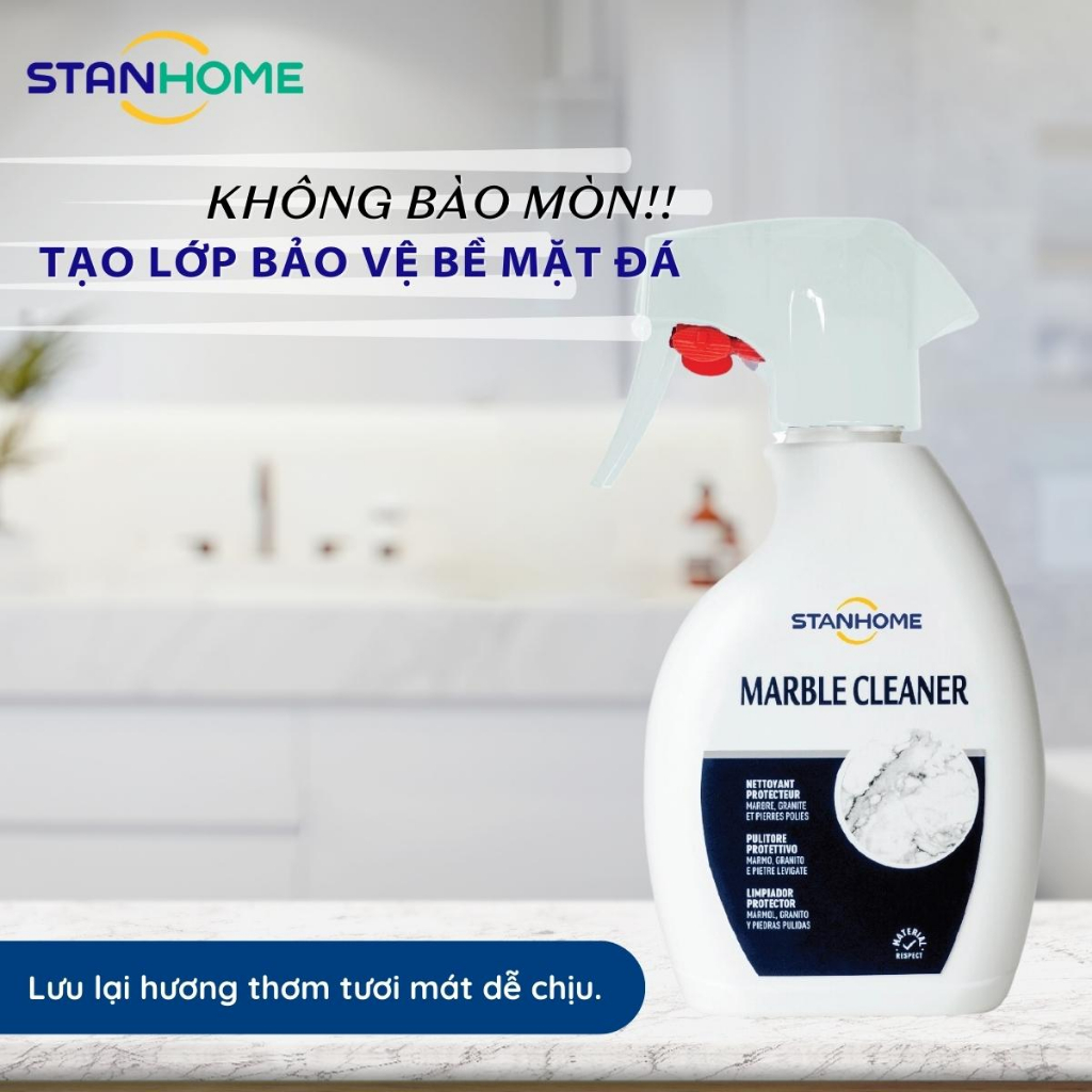 Bình Xịt Vệ Sinh Đá Tự Nhiên STANHOME Marble Cleaner Giúp Tăng Cường Độ Bóng An Toàn Bề Mặt 250ML