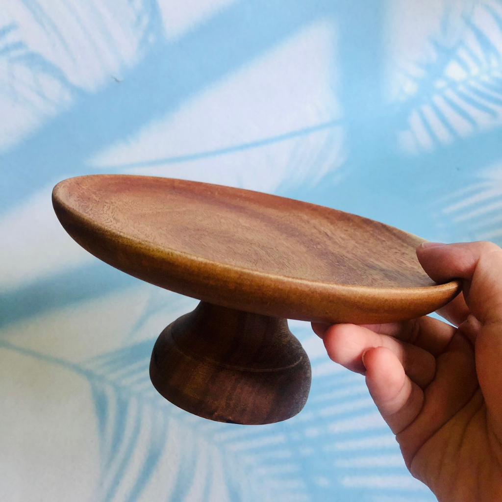 Mâm Bồng Gỗ Keo, Cake Stand, Đế Đựng Bánh Kem, Hoa Quả Trang Trí Decor Xinh Xắn
