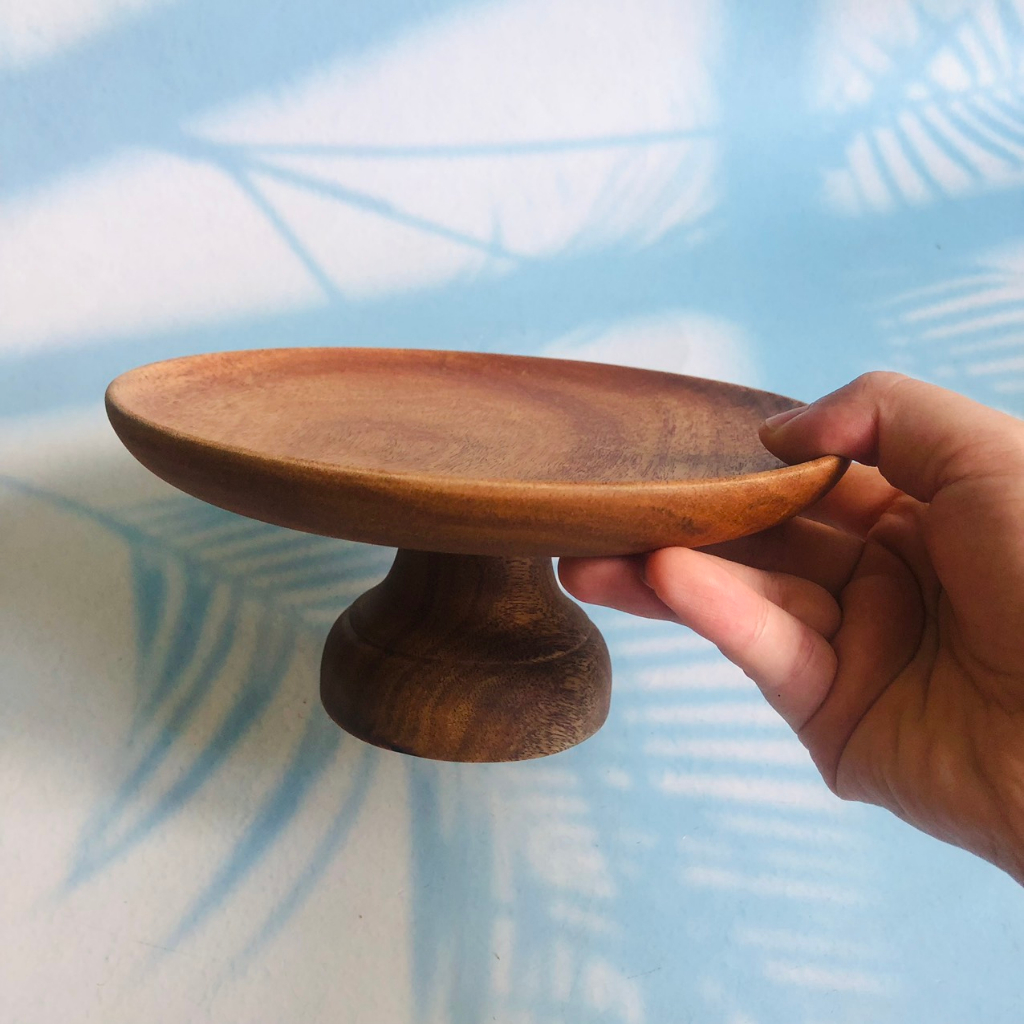 Mâm Bồng Gỗ Keo, Cake Stand, Đế Đựng Bánh Kem, Hoa Quả Trang Trí Decor Xinh Xắn