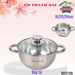 Nồi inox 3 đáy sunhouse sh22120: 16/20/24cm