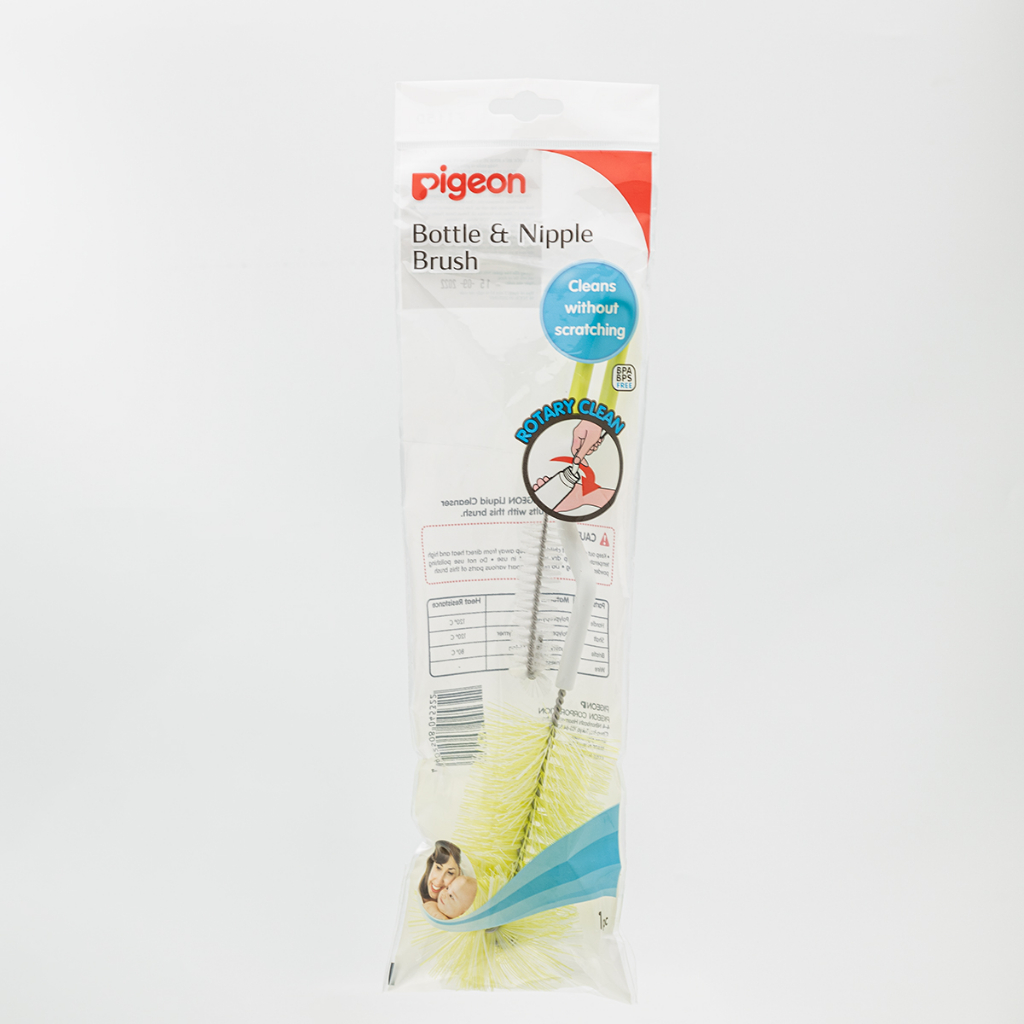 Cây Súc Rửa Bình Sữa Và Núm Vú Pigeon - Tay Xoay Hai chiều/Một chiều