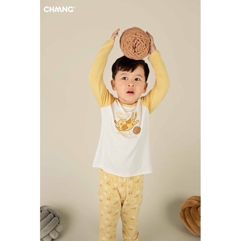 Chaang bộ dài tay raglan cho bé trai, bèo cổ cho bé gái SS23