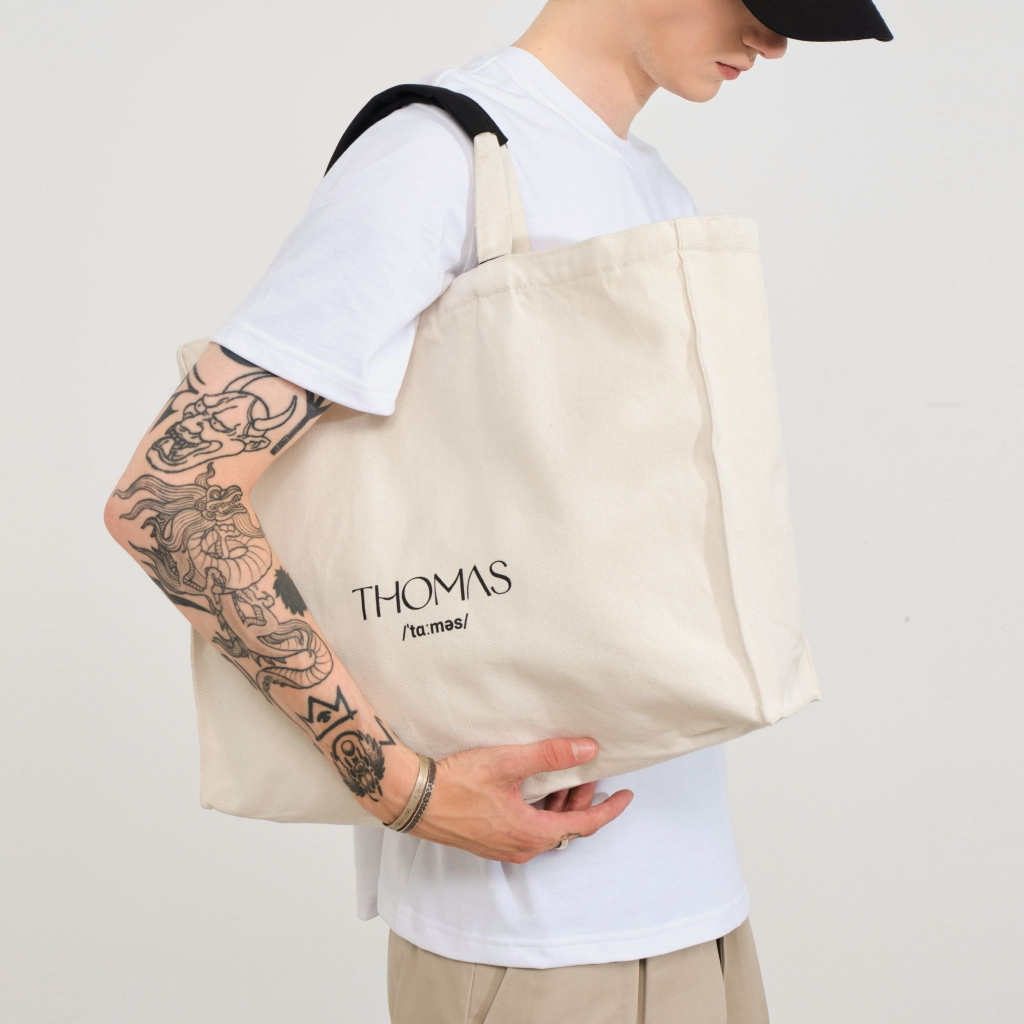 Thomas tote bag vải Canvas cao cấp chính hãng Thomas Stu