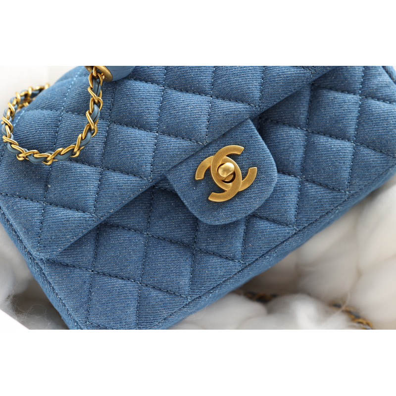 Túi đeo chéo xinh xắn denim xelao quả chuông fullbox hịn size 20cm