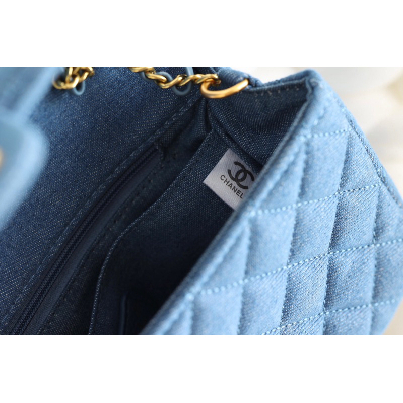 Túi đeo chéo xinh xắn denim xelao quả chuông fullbox hịn size 20cm