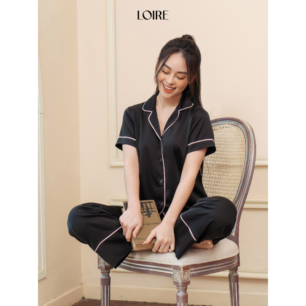 Bộ Pijama Lụa Tay Ngắn Basic LPN07