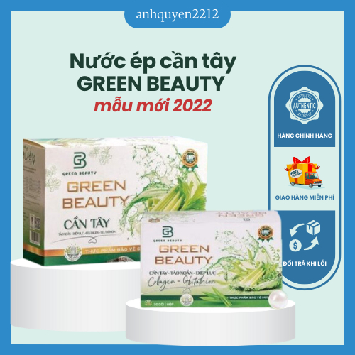 Nước ép cần tây GREEN BEAUTY mẫu mới 2022 Giữ dáng, đẹp da, cân bằng nội tiết tố