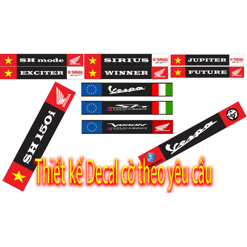 Thiết kế logo khung biển số xe máy bên hông và phía dưới - Theo yêu cầu