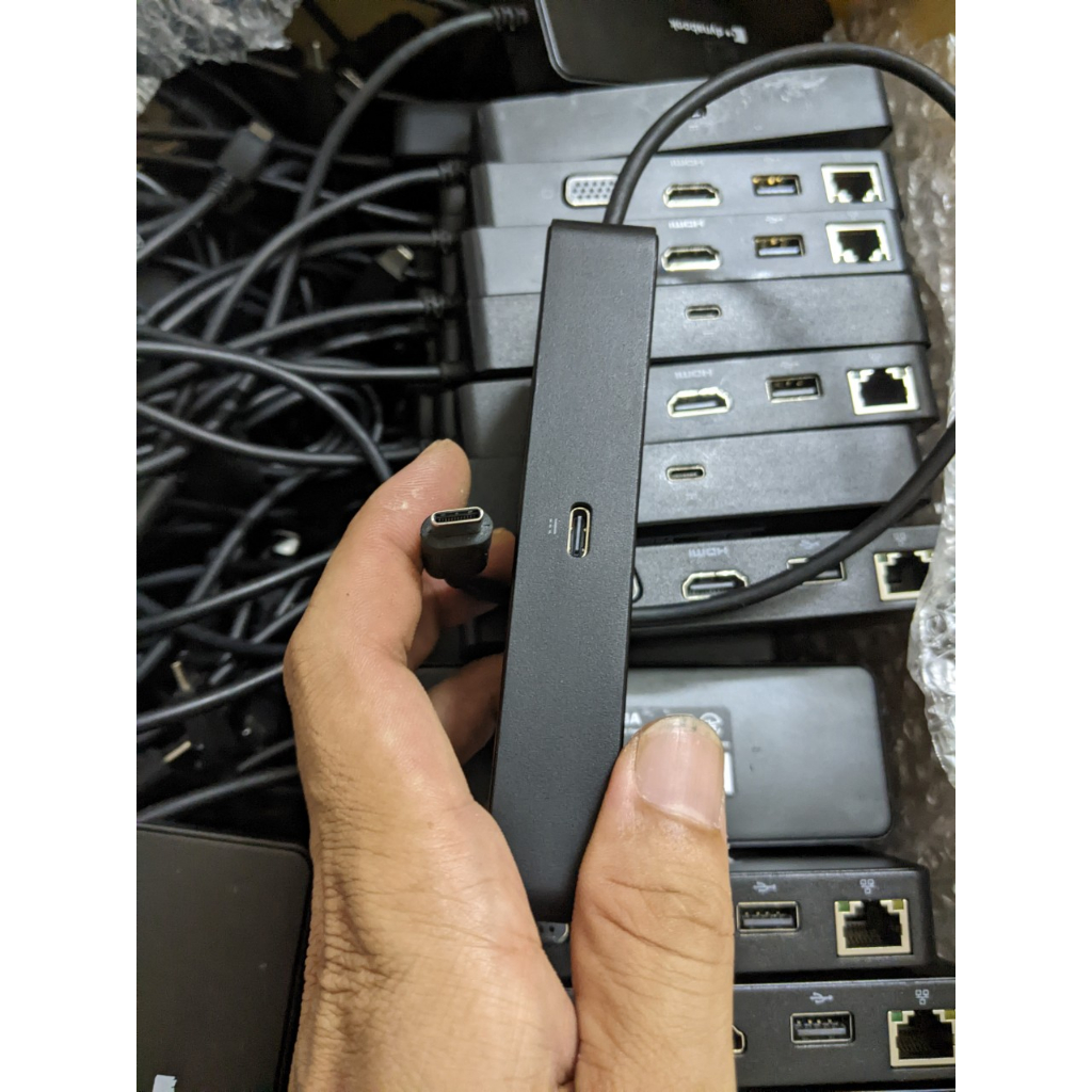 HUB TypeC sang HDMI-VGA-LAN-USB 3.0 zin bóc máy Chính hãng TOSHIBA