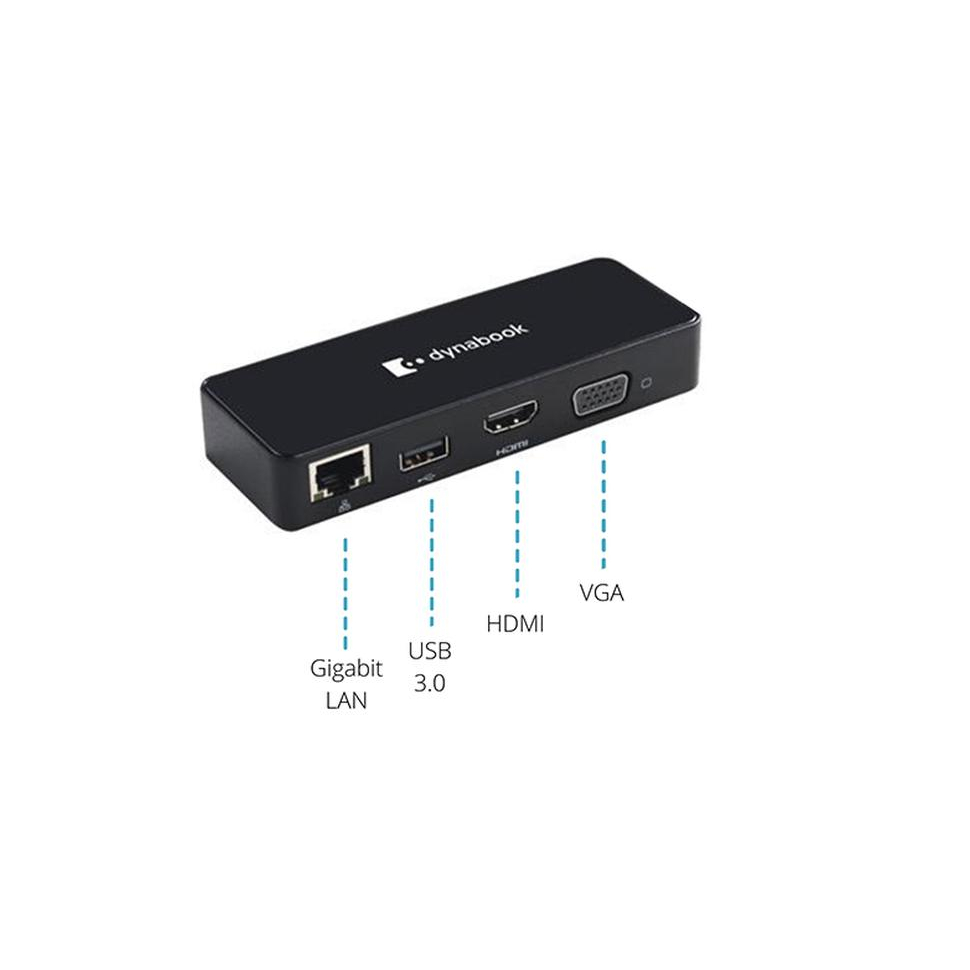 HUB TypeC sang HDMI-VGA-LAN-USB 3.0 zin bóc máy Chính hãng TOSHIBA