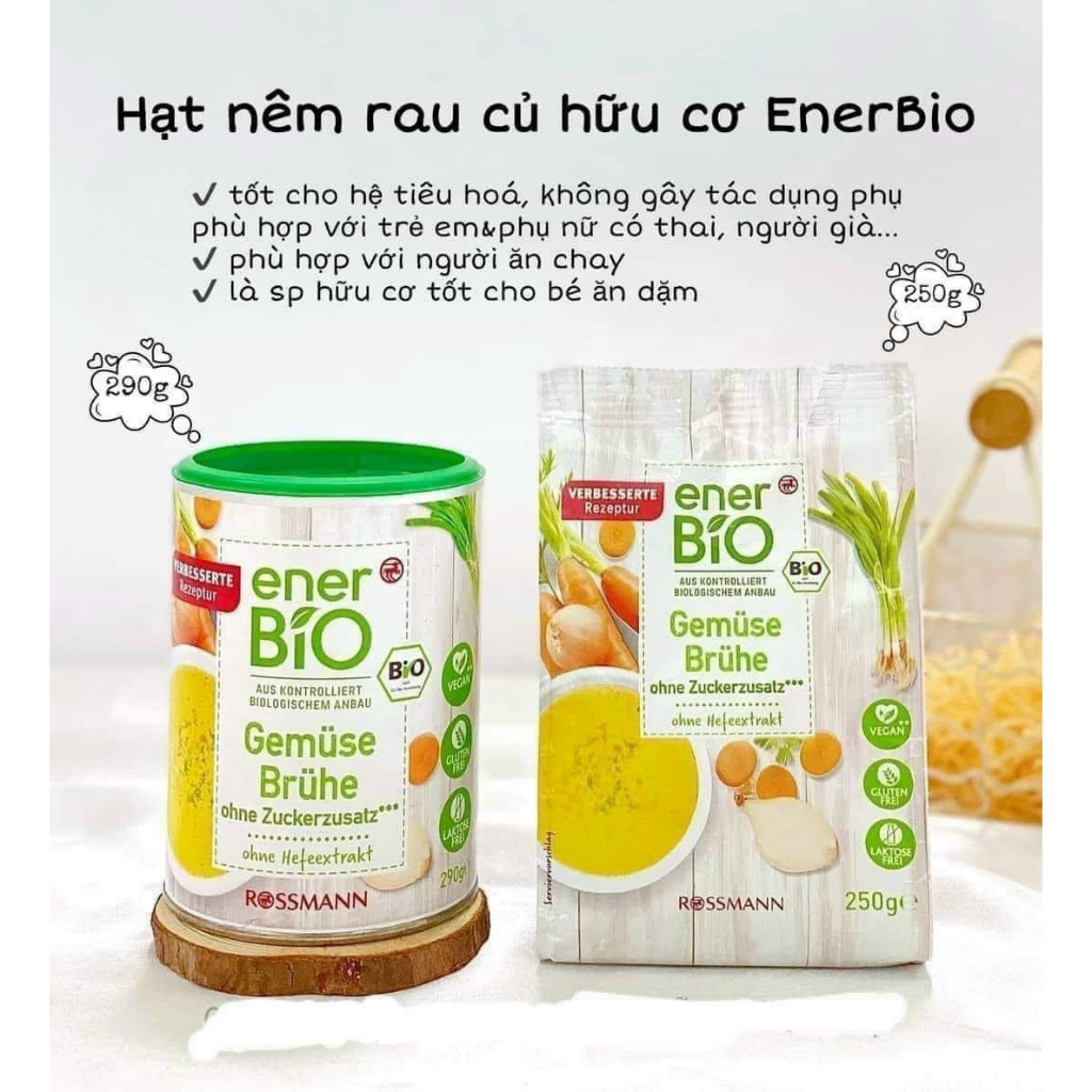Bột nêm rau củ Ener Bio Đức (dành cho bé từ 6 tháng) date 2024