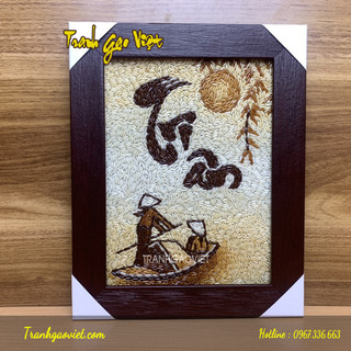 Tranh gạo tri ân tặng thầy cô