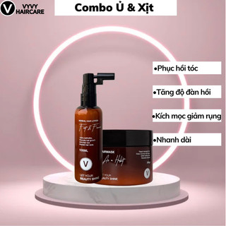 Bộ sản phẩm kích mọc tóc nhanh dài mềm mượt chắc khỏe cho tóc uốn duỗi nhuộm Vyvyhaircare