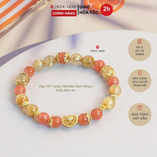 Vòng tay nữ mix đá phong thủy Ngọc GemsThời thượng BSTTRO018