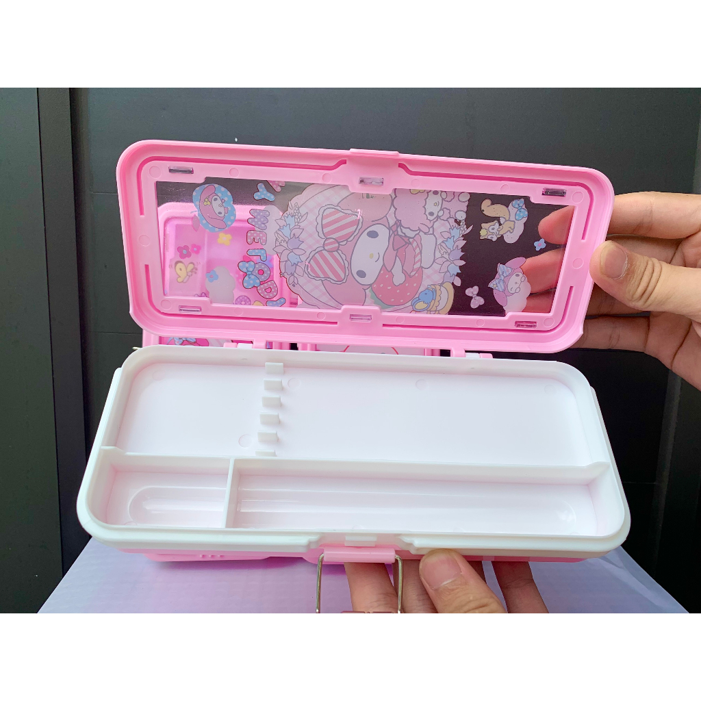 Hộp Đựng Bút Nhựa 2 Ngăn Siêu Đẹp Siêu Bền Nhiều Hình Đáng Yêu
