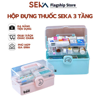Hộp đựng thuốc seka 3 tầng tiện lợi loại 7 lít /12 lít sử dụng trong gia đình