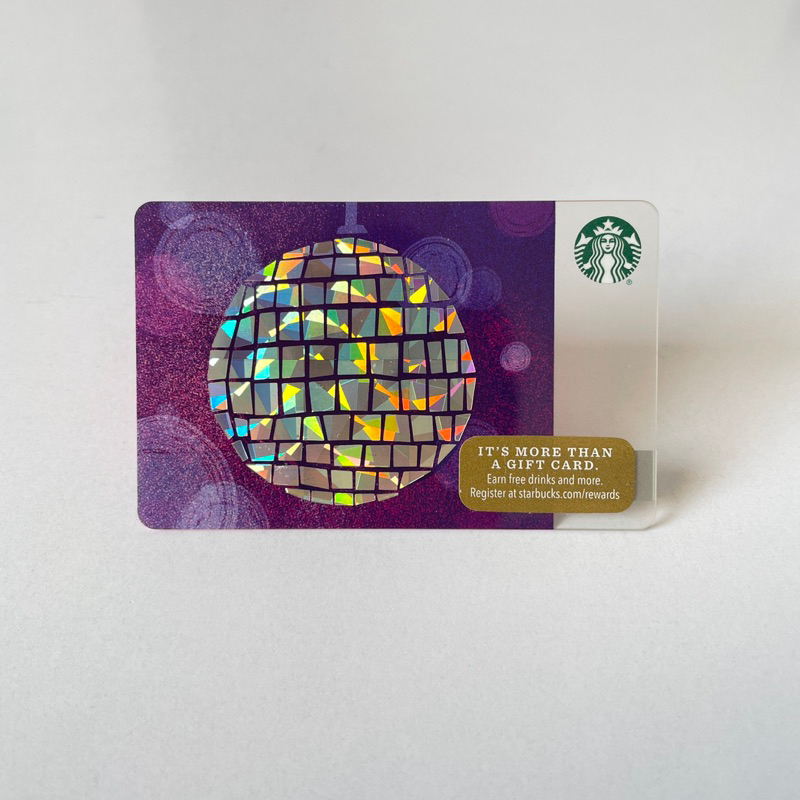 1600 THẺ STARBUCKS NHỰA US DISCO BALL 🪩, thẻ có trầy (thẻ đã sử dụng, dùng để sưu tầm)