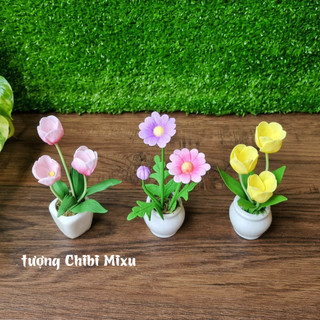 Hoa đất sét trang trí nhà cửa