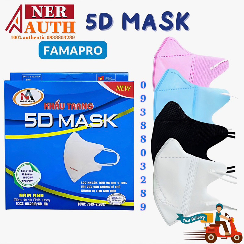 [Hoả Tốc] Khẩu Trang 5D Vinamax Thời Trang, Kháng Khuẩn