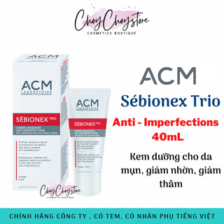 Kem Dưỡng ACM Sebionex Trio Anti Imperfections Cream 40mL Giúp Giảm Mụn, Giảm Nhờn, Mờ Thâm