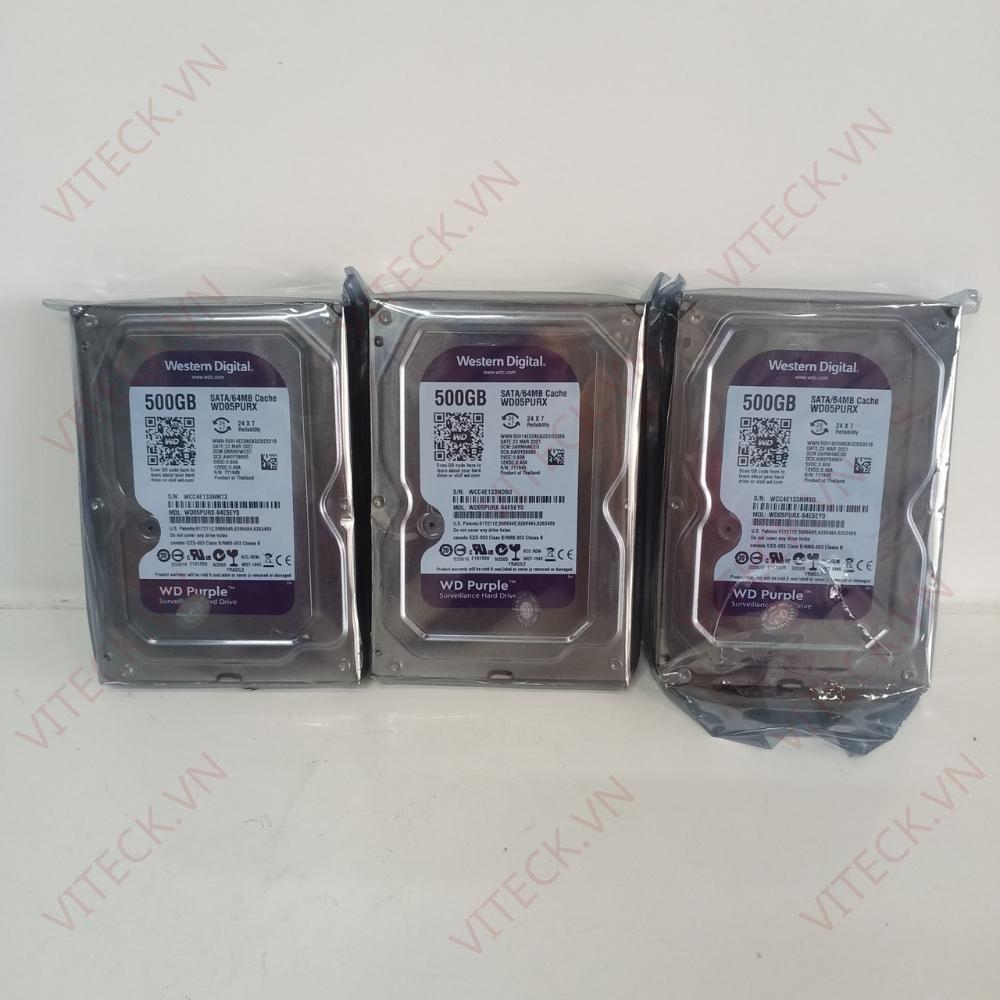 Ổ Cứng HDD WD 500GB/1000GB Western Purple Mới - Nguyên Seal Chuyên CAMERA - Máy tính bàn - BH 1 Đổi 1 - Chính hãng