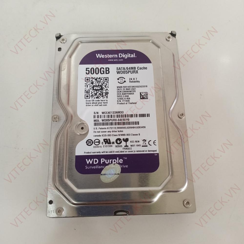 Ổ Cứng HDD WD 500GB/1000GB Western Purple Mới - Nguyên Seal Chuyên CAMERA - Máy tính bàn - BH 1 Đổi 1 - Chính hãng