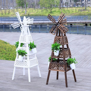 Mô hình cối xay gió decor sân vườn ngoài trời độc đáo và đẹp mắt - Kệ treo chậu cây cảnh ngoài trời