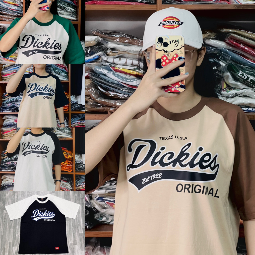 Tshirt raglan dickies - Áo Thun Dickies basic Nam Nữ