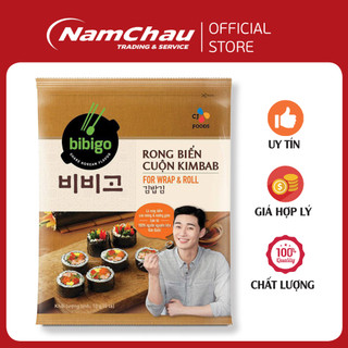 Rong biển nướng cuộn cơm Hàn Quốc Bibigo 10g/Rong biển cuộn kimbab CJ gói 5 lá