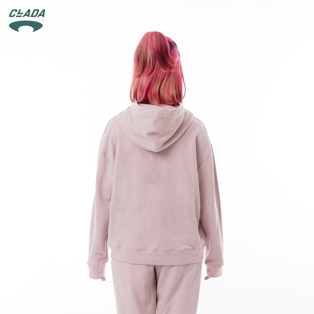Áo Hoodie Nỉ French Terry Thương Hiệu CLADA - Hồng - AL012