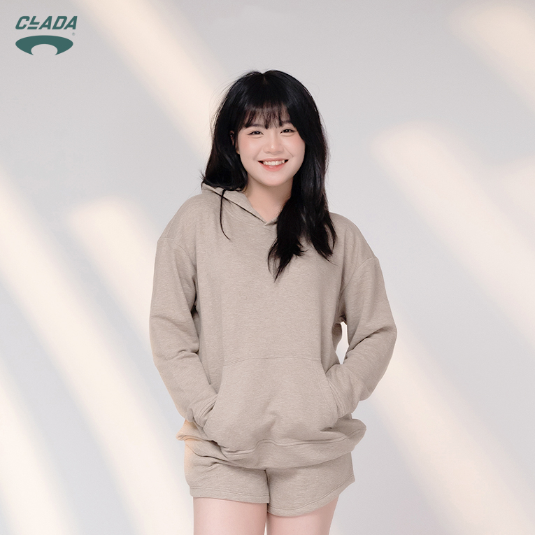 Áo Hoodie Nỉ French Terry Thương Hiệu CLADA - Hồng - AL012